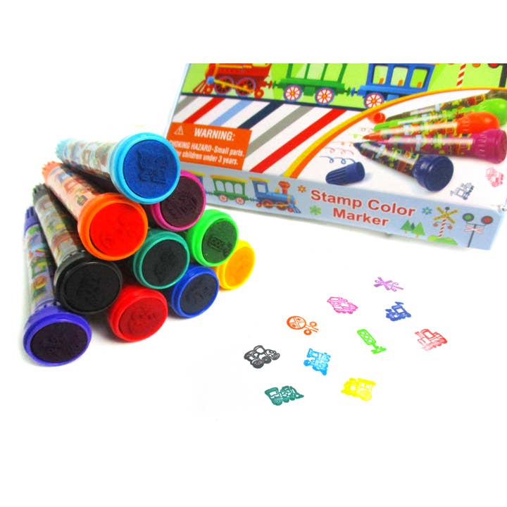 Tiny Mills - Wholesale Markers - Kids & Baby - Train Stamp Marker Set - Set of 10