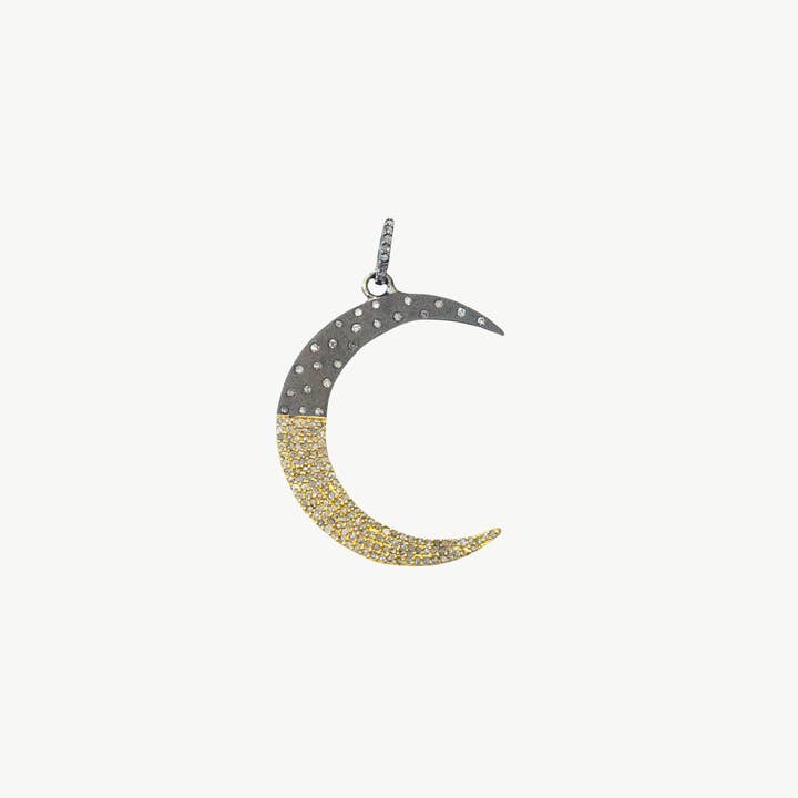 Harvest Jewels - Wholesale Individual Charm/Pendant - Diamond Crescent Pendant