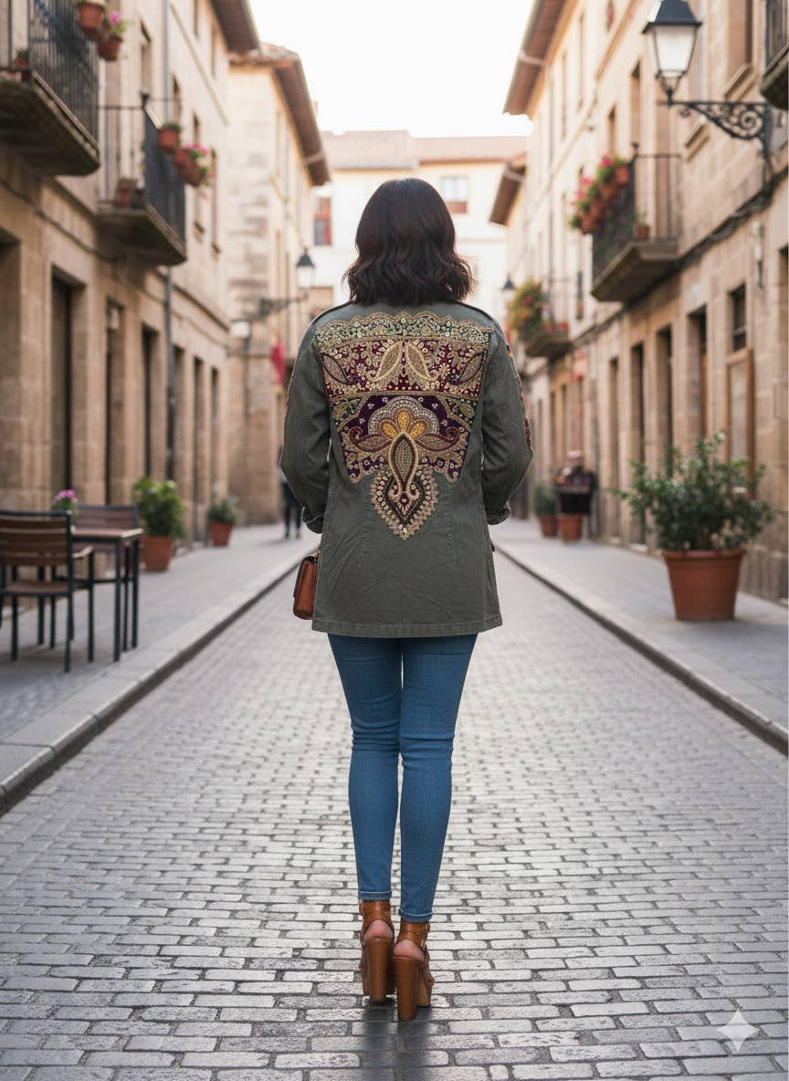 TABITHA - Wholesale Jacket - Women's - Army Vintage Jacket3