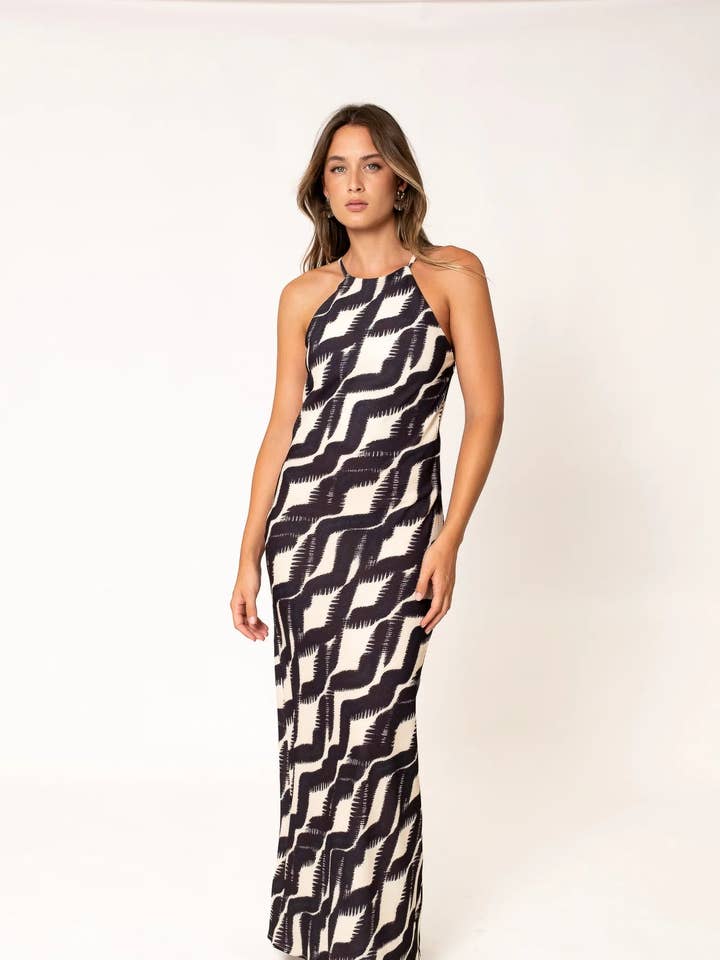 PRINTED HALTER DRESS for wholesale by Javier Teruel García - InfinityWear