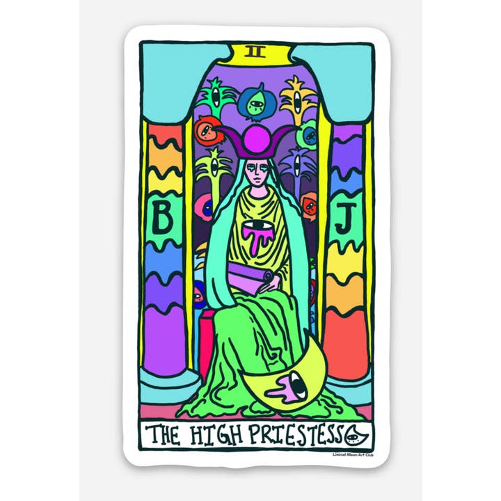 Liminal Moon Art Club - Wholesale Sticker - The High Priestess Tarot Sticker1