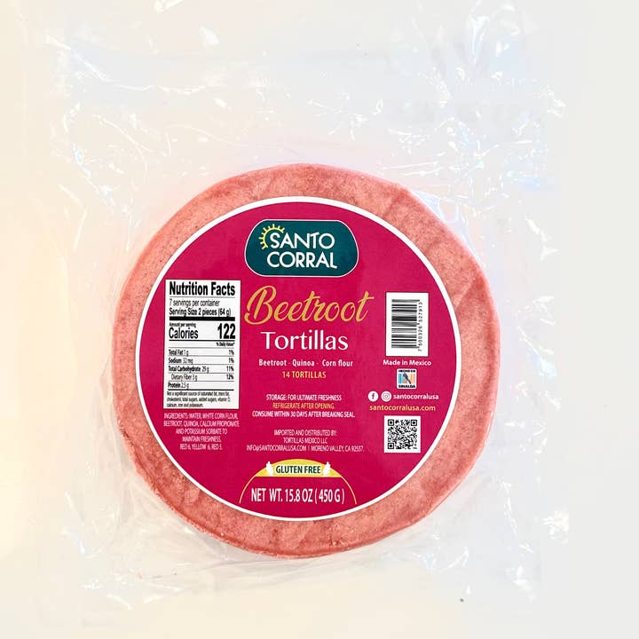 Santo Corral - Wholesale Bread/tortilla - Tortillas Betabel (Beetroot)0