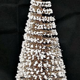 Impressive Enterprises, Inc. - Wholesale Christmas Decoration - 11217- 8in Champaign White Glitter Mini Tree2