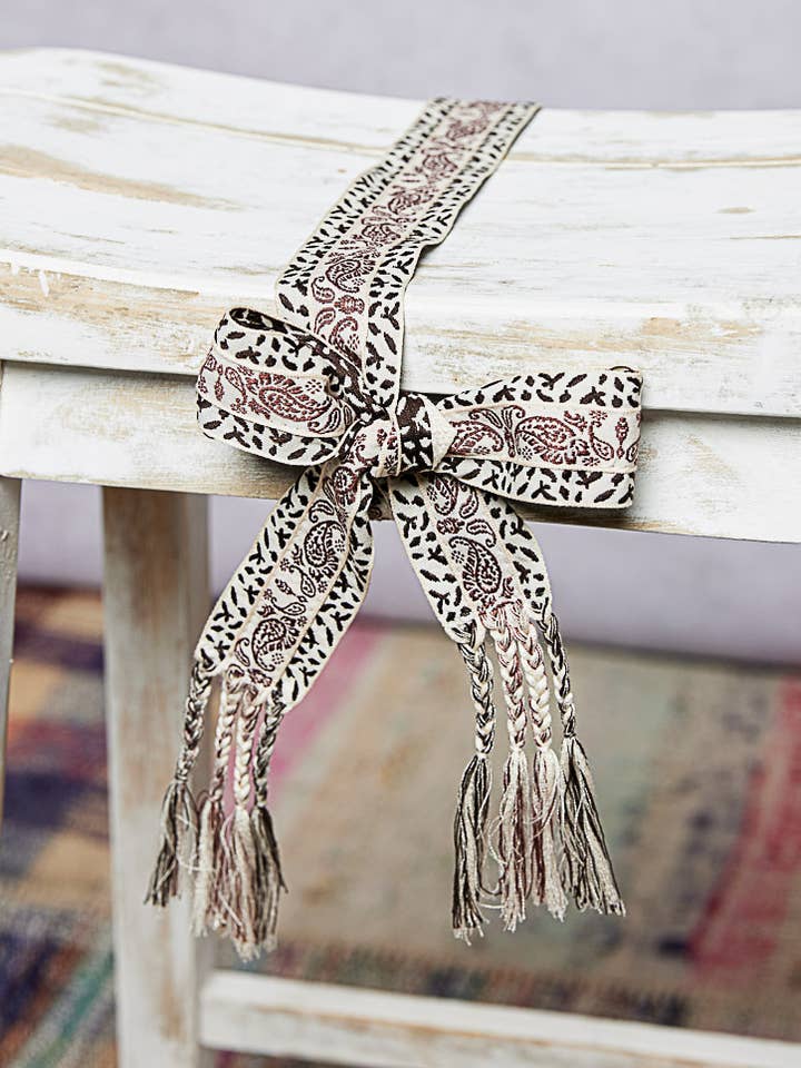 Boho Paisley Tassel Belt for wholesale by Pol Clothing