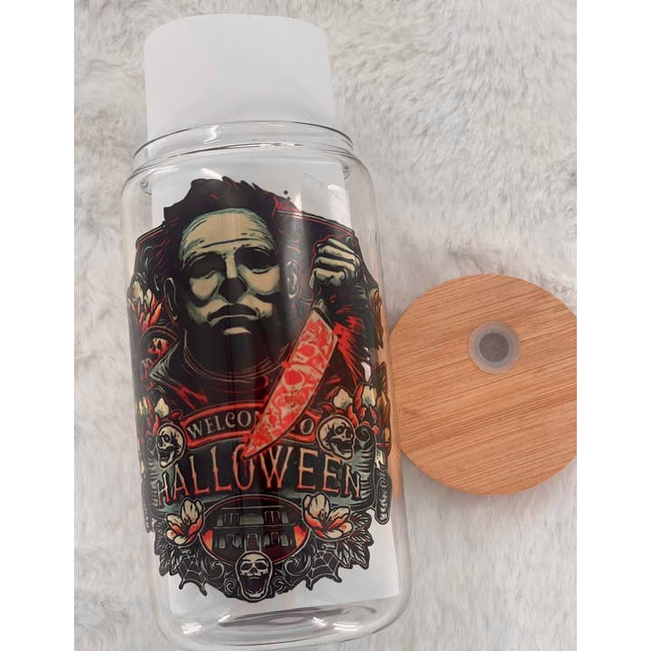 Simply Grateful Designz - Wholesale Drinking Glass/Cup - Horror movie favorites Halloween Glass Tumbler4