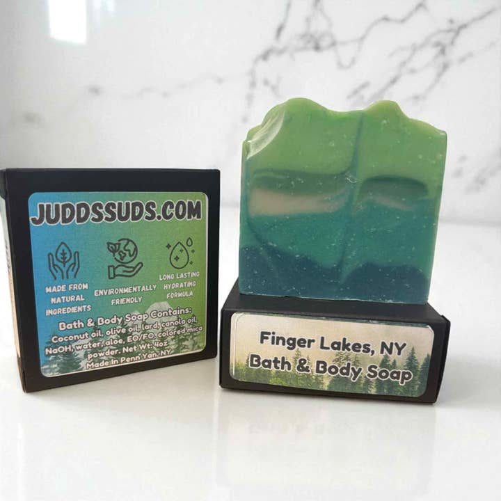 Fingerlakes NY | Handmade Artisan Bar Soap | 4oz | Fresh for wholesale by Judds Suds