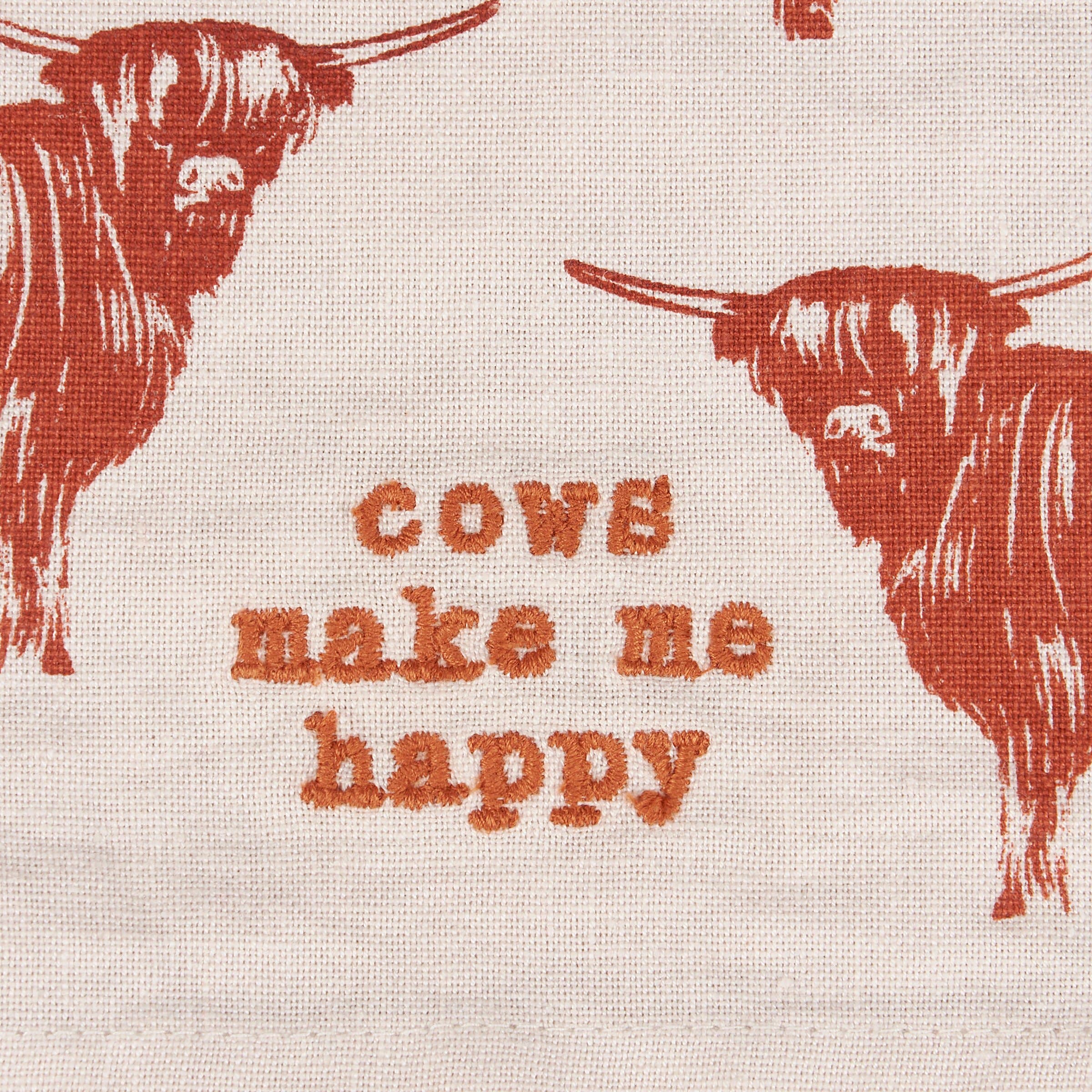 Primitives by Kathy - Wholesale Tea Towel - Cows Make Me Happy Kitchen Towel3