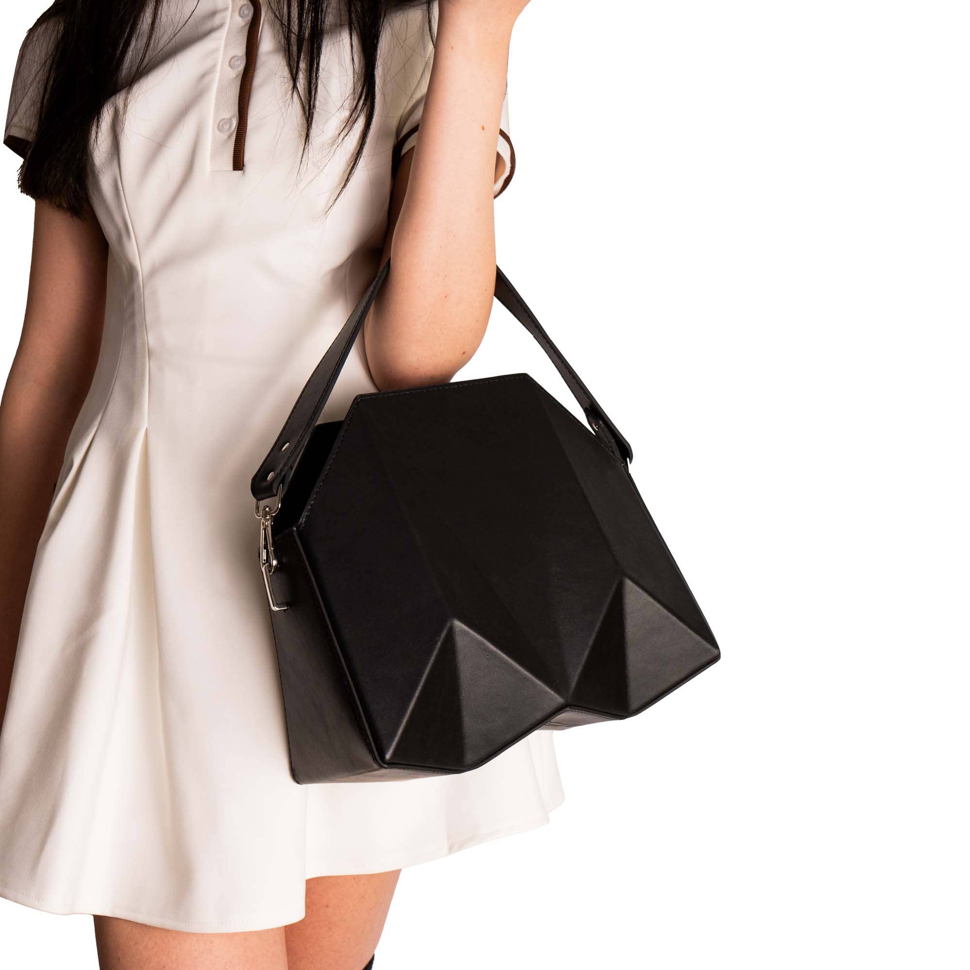 veni morgan - Wholesale Top Handle Bag - Women's - bako in black leather6