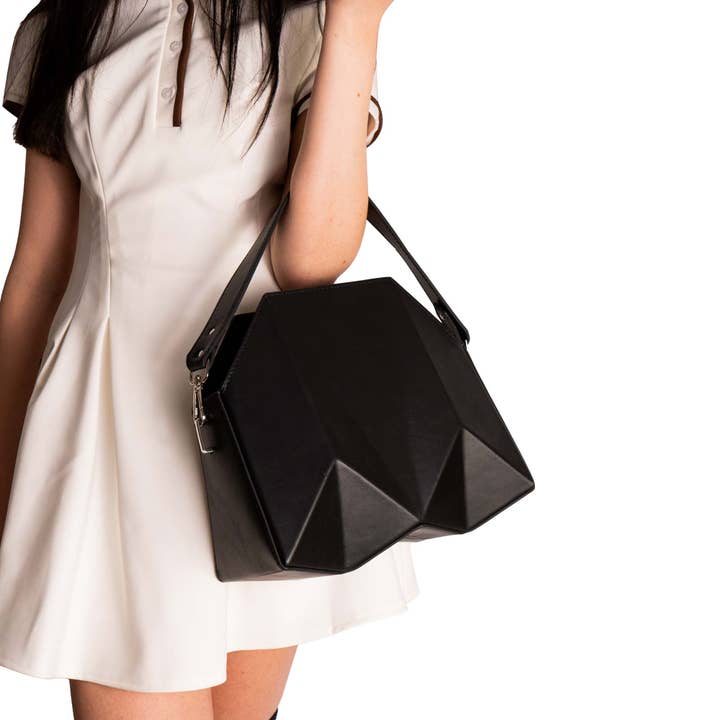 veni morgan - Wholesale Top Handle Bag - Women's - bako in black leather6