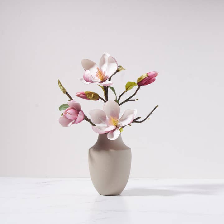 Magnolia Blossoms in Milan Vase for wholesale by Fauxever Florals