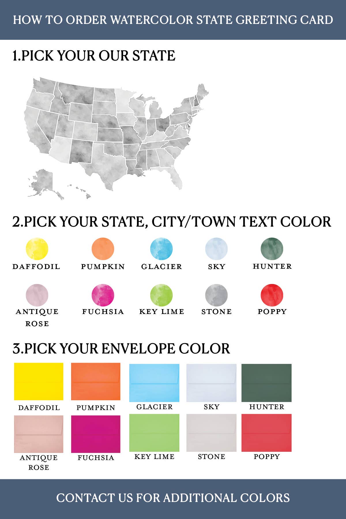 Kramer Drive - Wholesale Everyday Greeting Card - Custom Watercolor State Greeting Card1