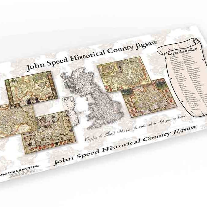 Map Marketing Limited - Wholesale Puzzle - Adult - Isle of Wight Historical Map 1000 Piece Jigsaw Puzzle (1610)1
