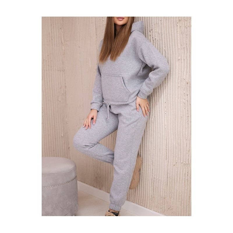 FurDecoration - Wholesale Lounge Set - Women's - Solid Color Hoodie And Sweatpants Two-Piece Set1