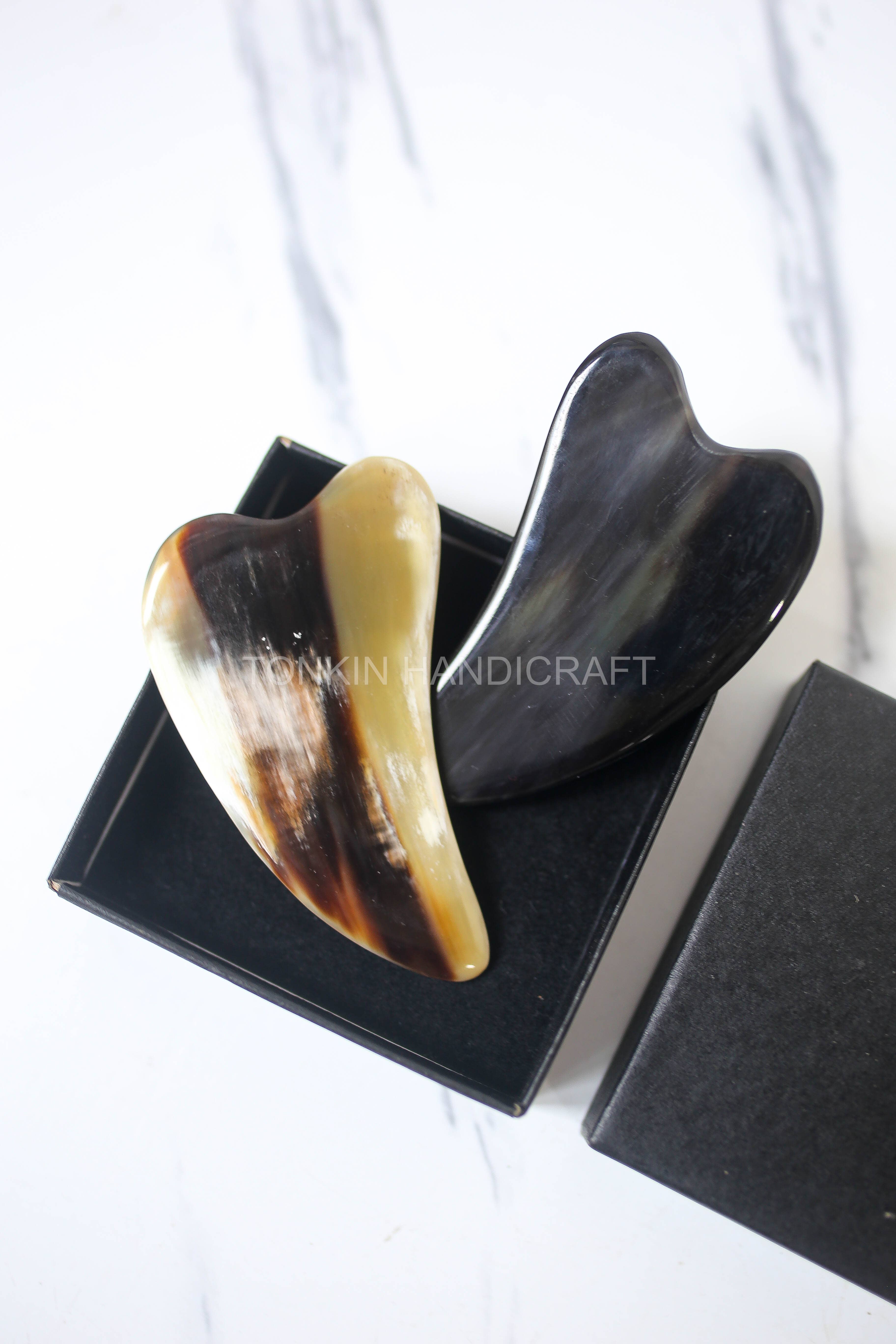 Tonkin Handicraft – Engroshandel Gua Sha – Horn Gua Sha – 100% naturligt horn massageværktøj10