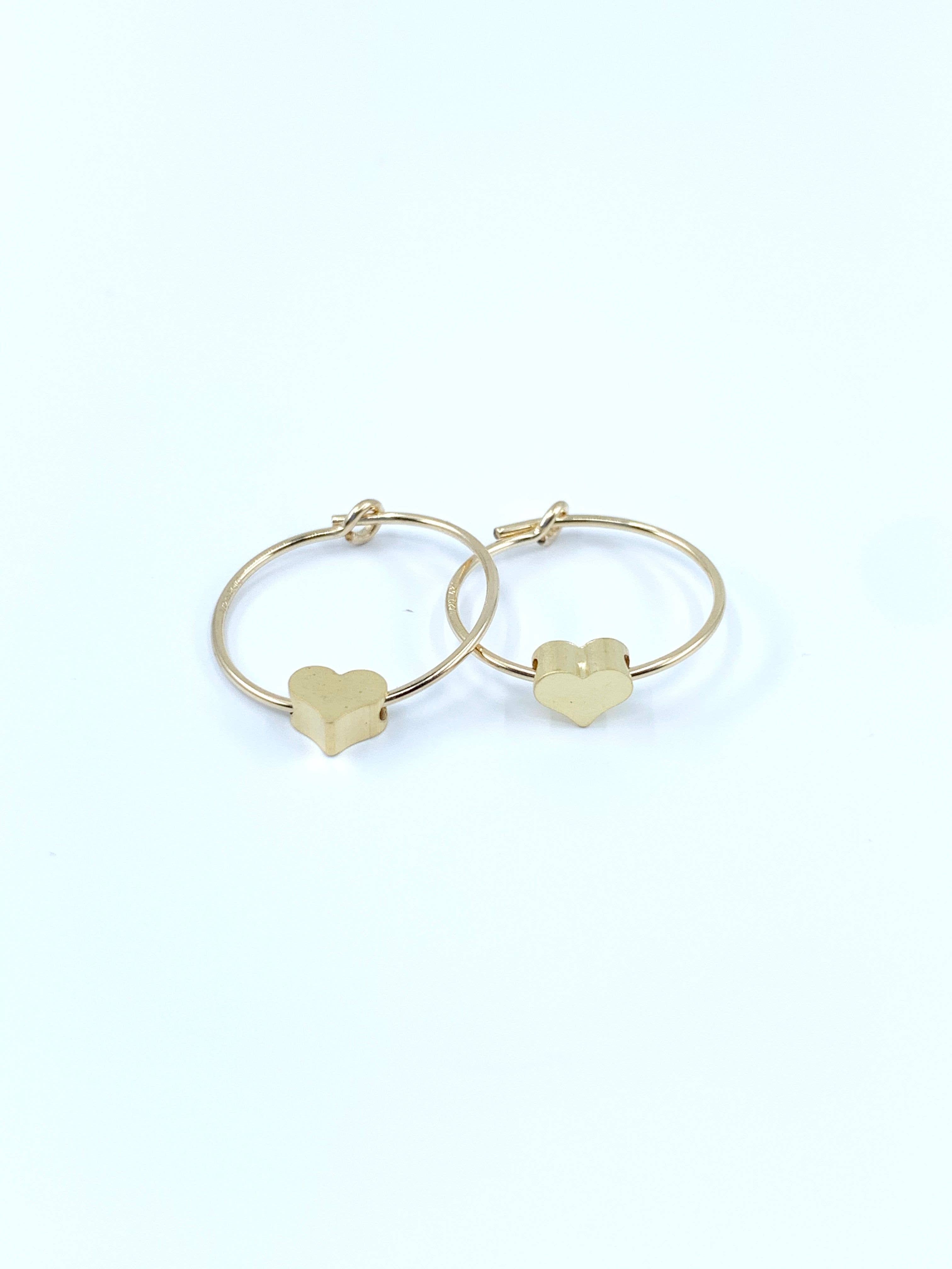 BMR - Wholesale Dangle Earrings - Small Gold Hoop With Assorted Tiny Charms18