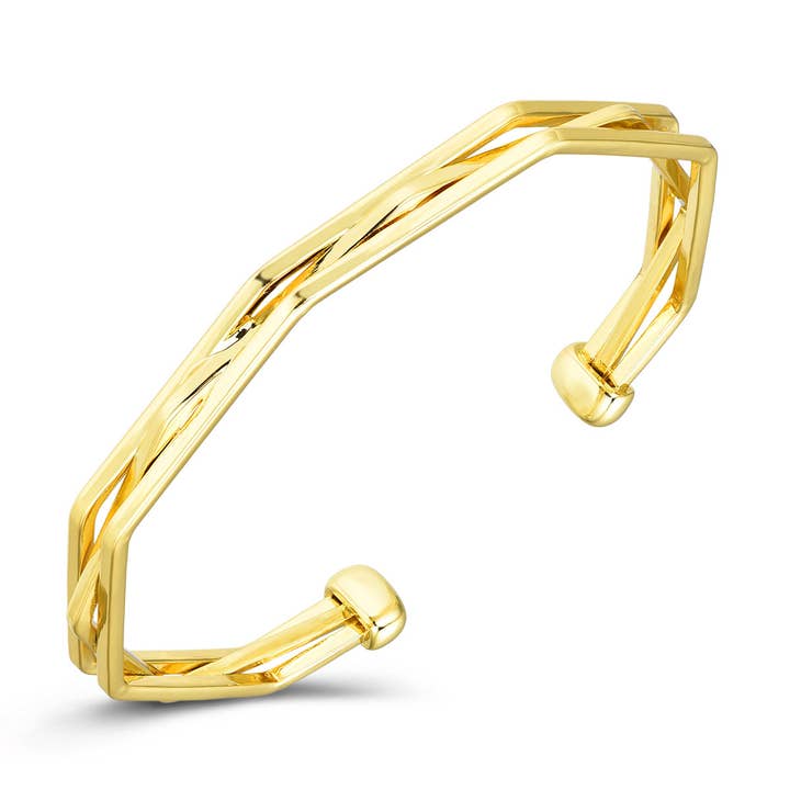 Bracciale rigido sfaccettato per la vendita all'ingrosso da parte di Laudic Co