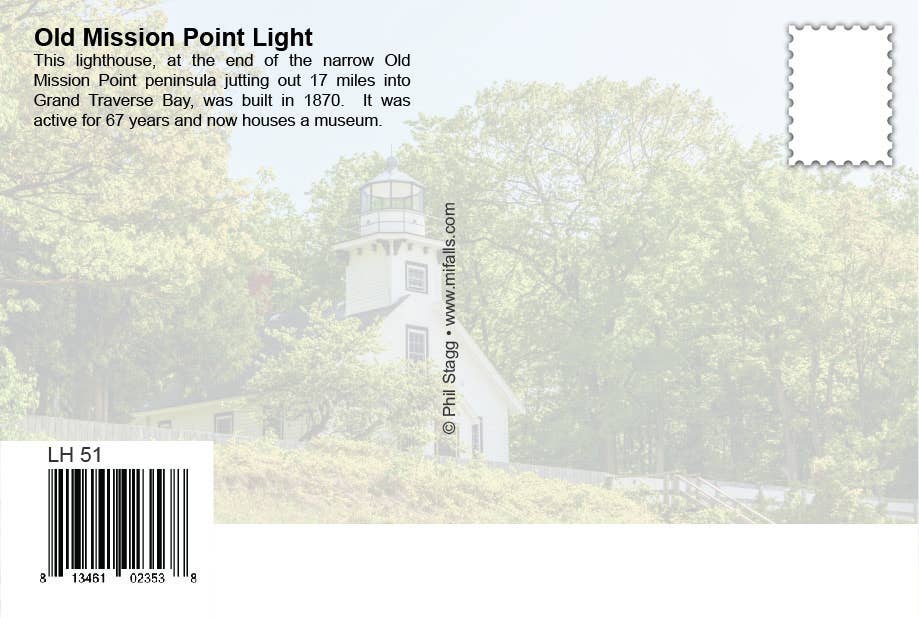 Phil Stagg Photography - Wholesale Postcard - OLD MISSION POINT LIGHTHOUSE - Michigan Postcard1