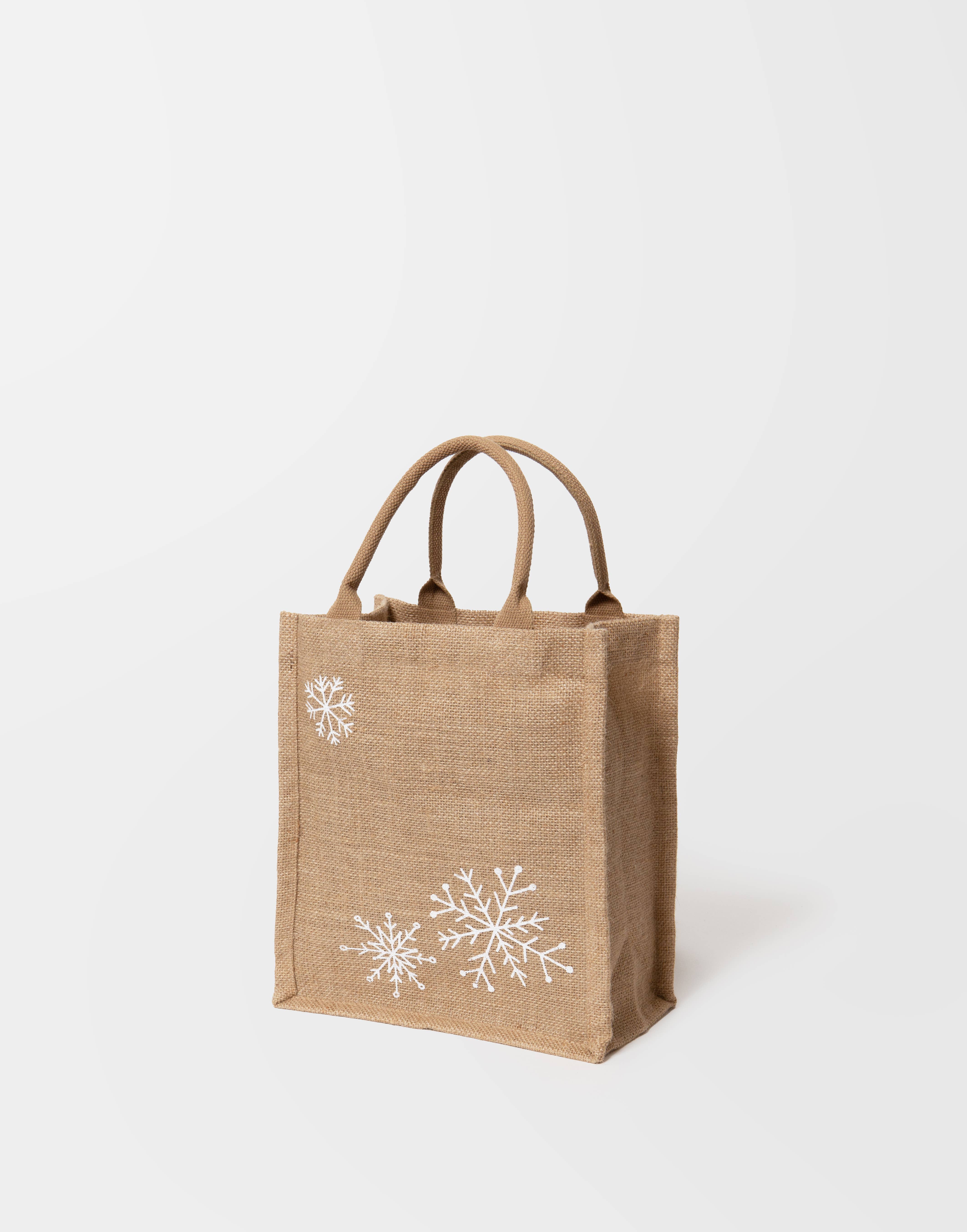 The Little Market - Wholesale Gift Bag - Reusable Tote - Snowflakes2