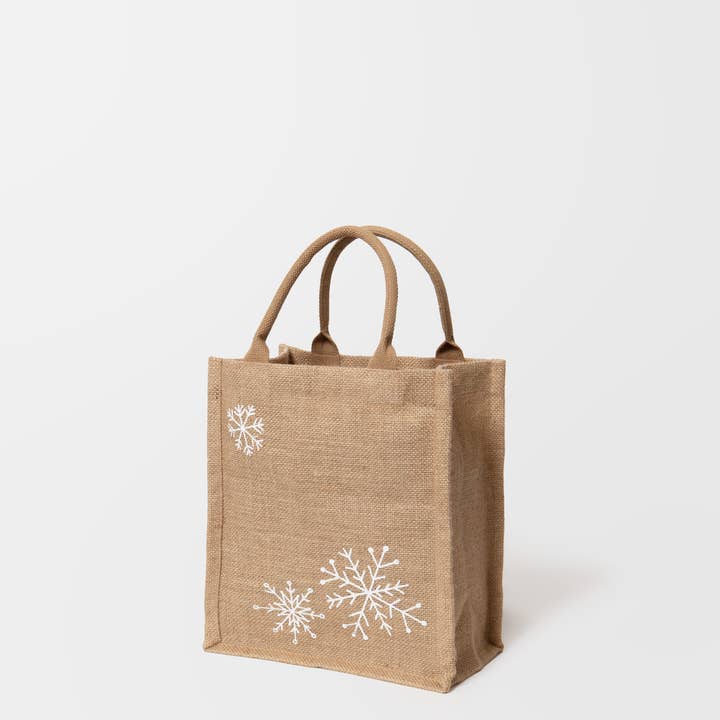 The Little Market - Wholesale Gift Bag - Reusable Tote - Snowflakes2