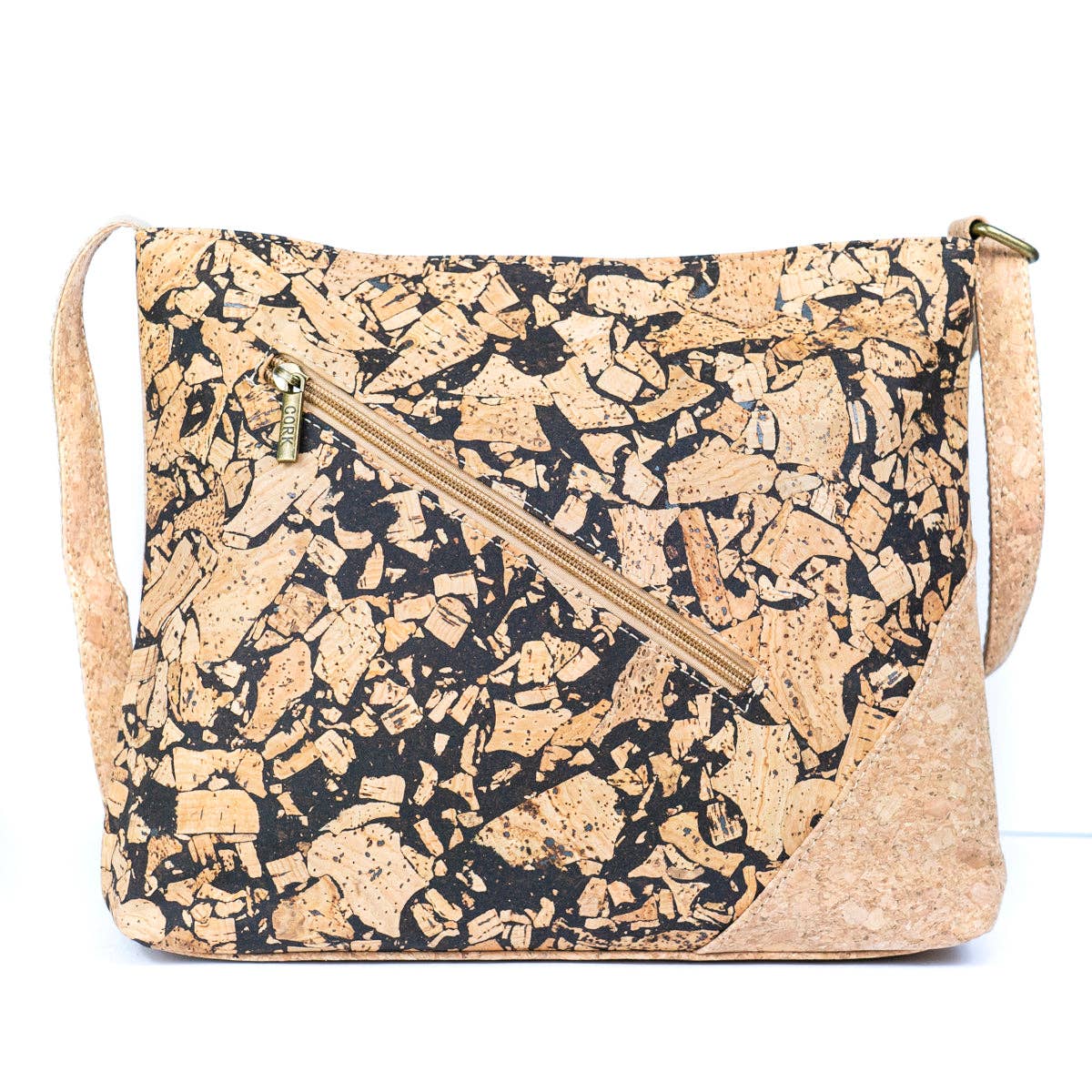 Meninas Bonitas Cork - Wholesale Crossbody Bag - Women's - Natural Cork Women’s Crossbody Bag BAG-23397