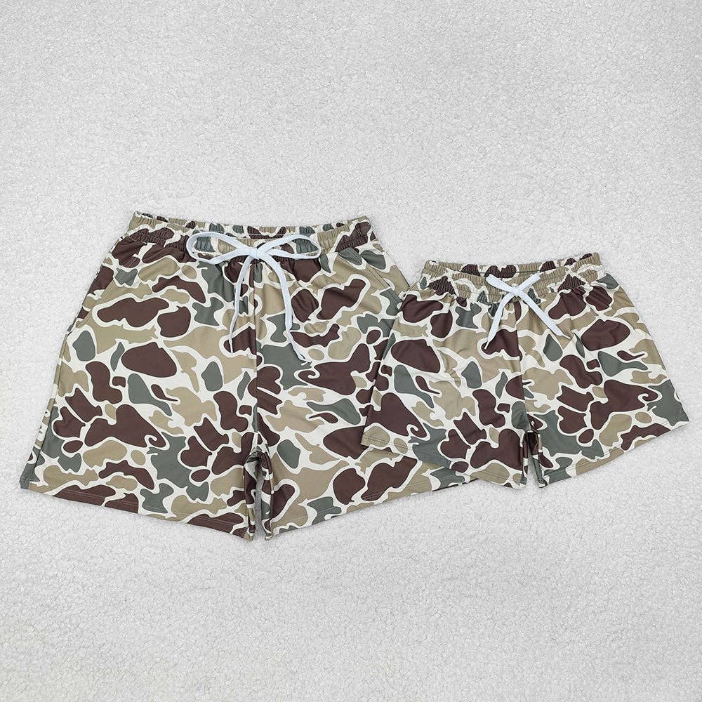 Aier Wholesale - Wholesale Mommy & Me Sets - Daddy and Me Baby Boys Green Camouflage Trunks Bottoms Swimsuits0