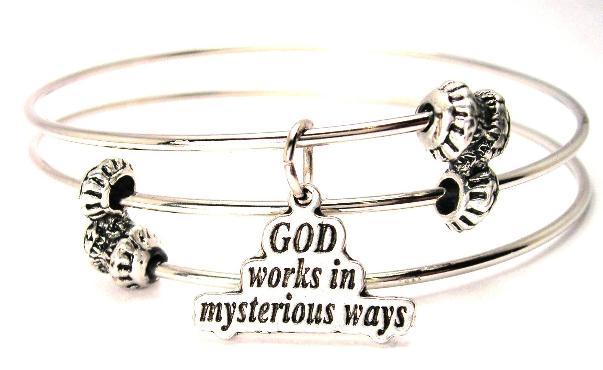 Chubby Chico Charms - Vente Bracelet jonc - God Works In Mysterious Ways Bracelet jonc triple style0