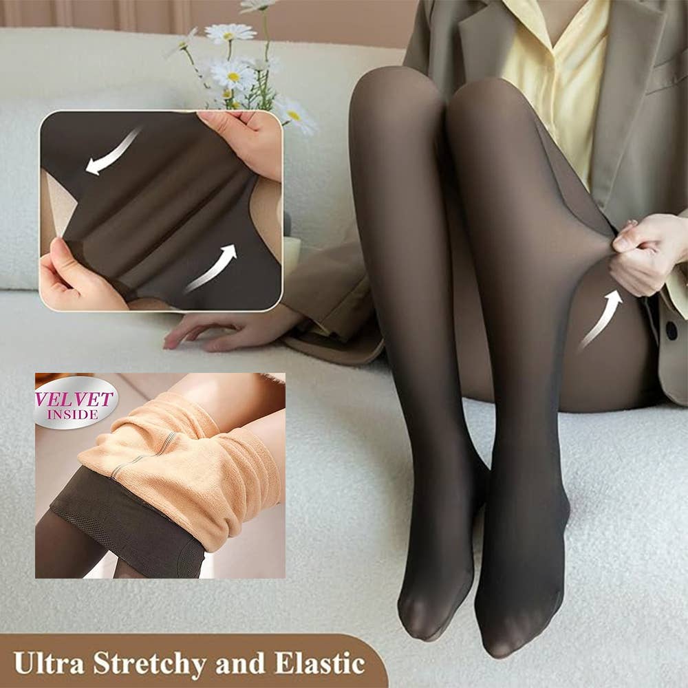 - COLLANTS OPAQUES THERMIQUES DOUBLÉS POLAIRE CHAUDS POUR FEMMES, 7010 en vente sur Faire2