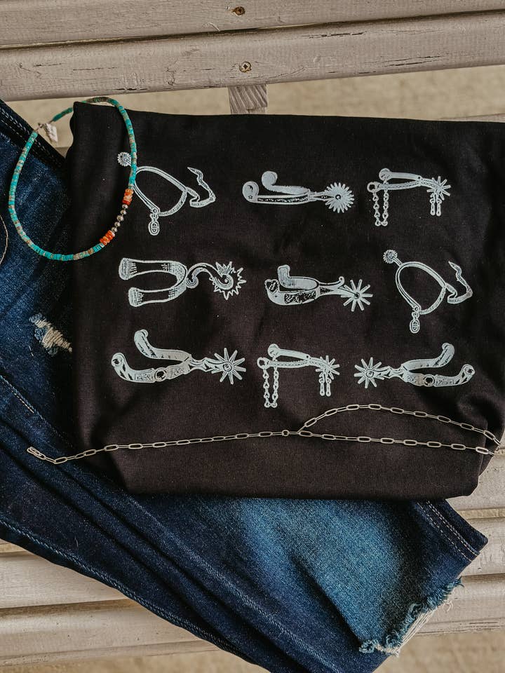 Spurin Tee (Black) for wholesale by Bar Tabs Wholesale