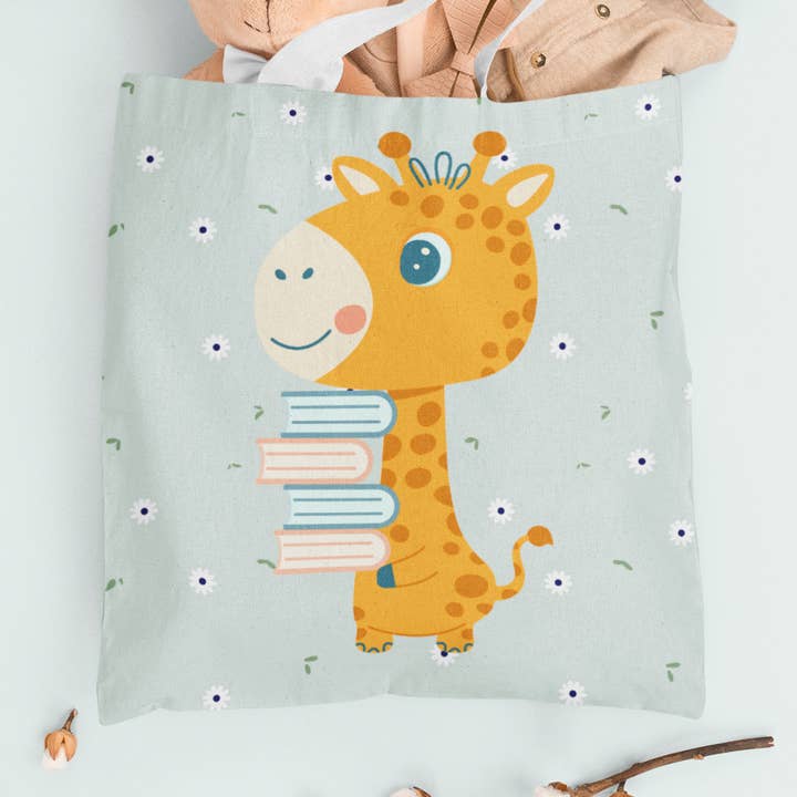 Söt Giraff Bokälskare Tygväska – Present för Barn & Vuxna för wholesale av Happythings76