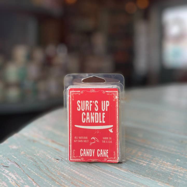 Surfs Up Candle - Wholesale Jar/Filled Candle - Candy Cane Mason Jar Candle - Original Collection
