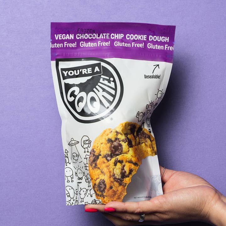 Vegan Chocolate Chip Cookie Dough for wholesale by You're a Cookie!