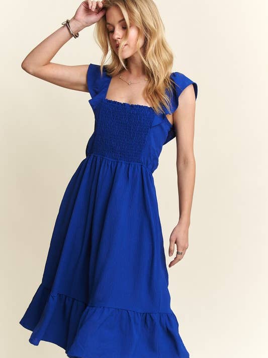 KLÄNNING MED VOLANGÄRM - AD17040 för wholesale av ADORA LA