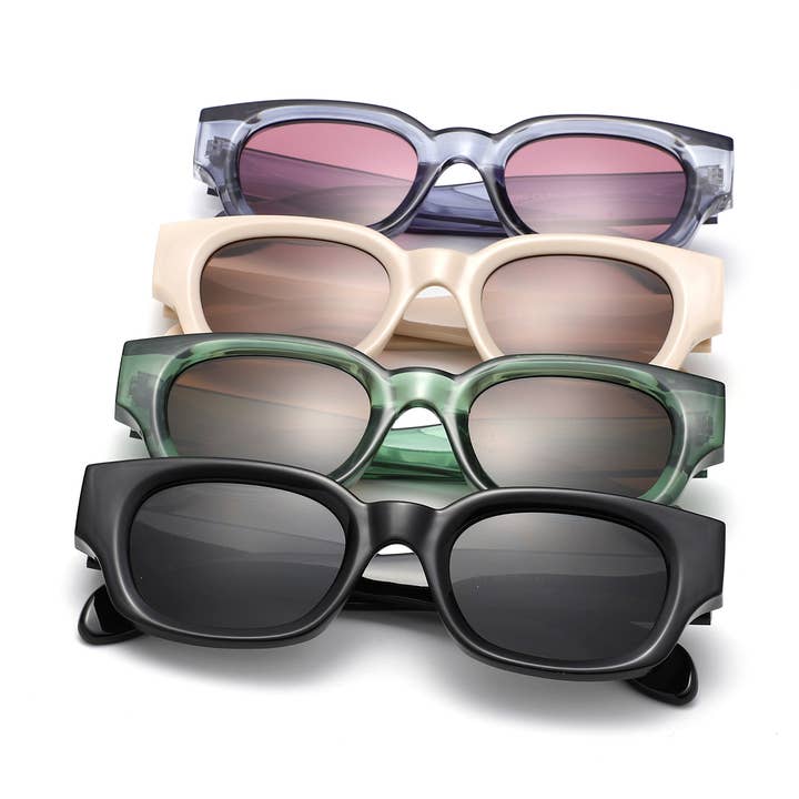 Vintage Rectangle Bold frame Fashion Sunglasses for wholesale by Cramilo Eyewear