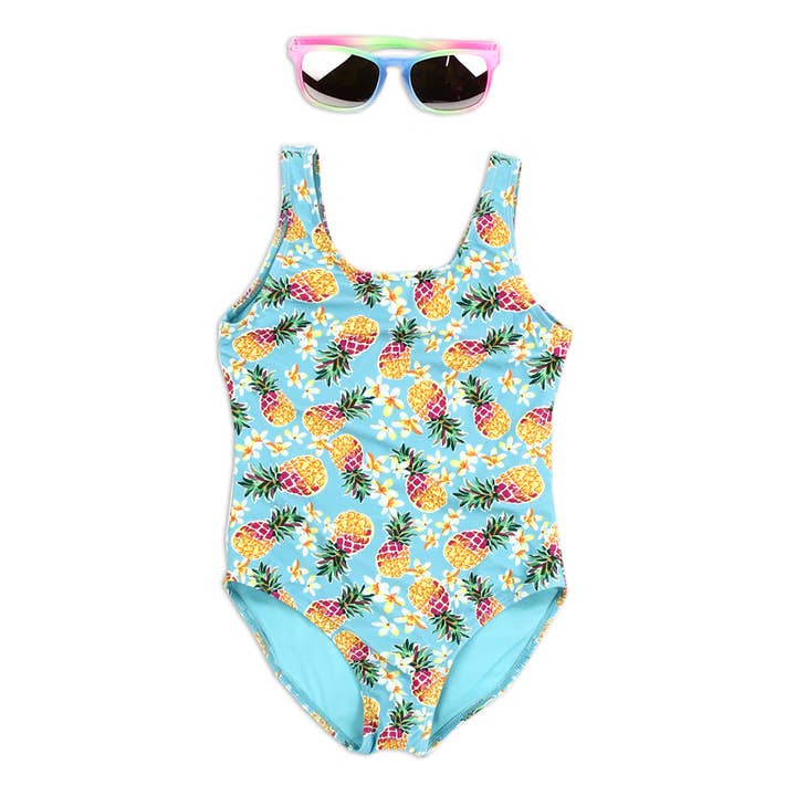 Girls Swimsuit w/ Sunglasses for wholesale by Penguin Kids Wear