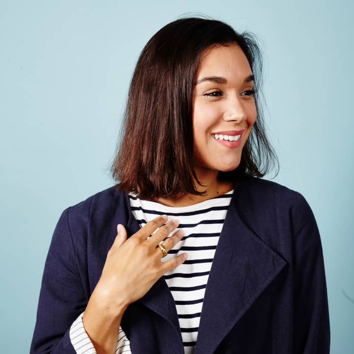 Brass Ribbon Ring for wholesale by Just Trade UK