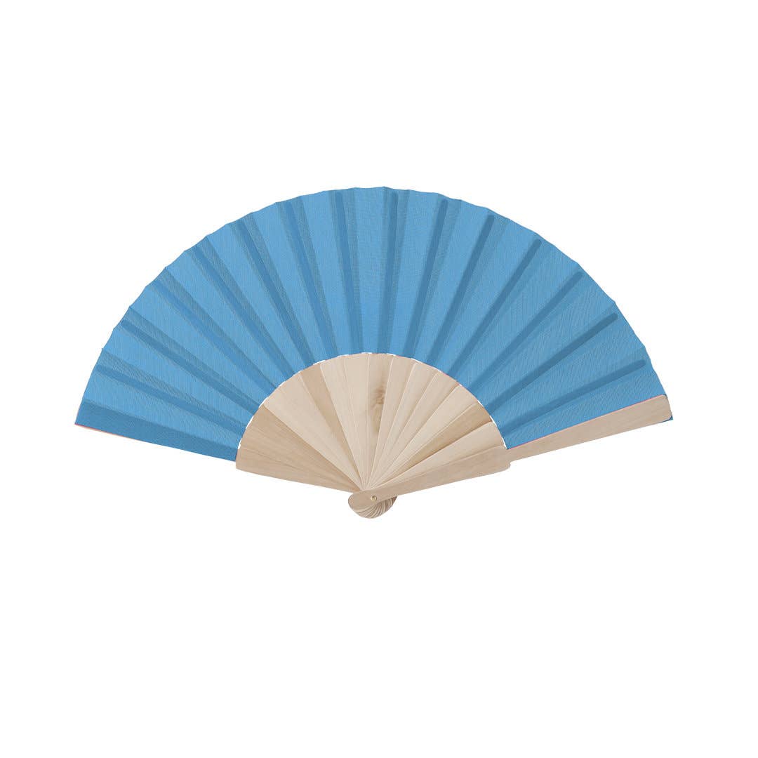 Fustik - Wholesale Handheld Folding Fan - Wooden Fan with Colored Fabric1