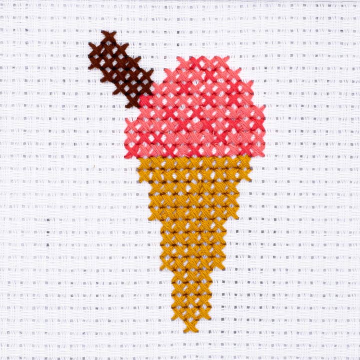 Ice Cream Chunky Cross Stitch Kit for wholesale by STITCHFINITY
