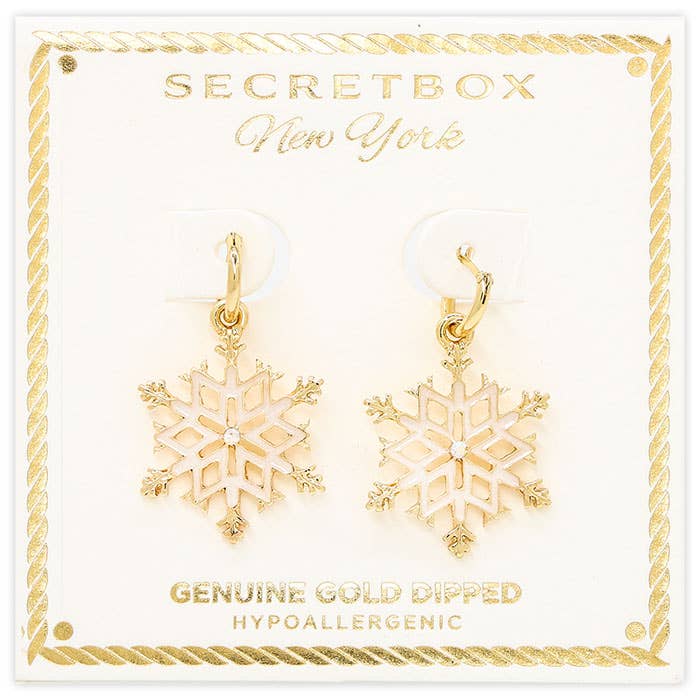 GEHEIME BOX SCHNEEFLOCKE BAUMELNDE OHRRINGE, GE 111910 für den Großhandel von JOIA ACCESSORIES