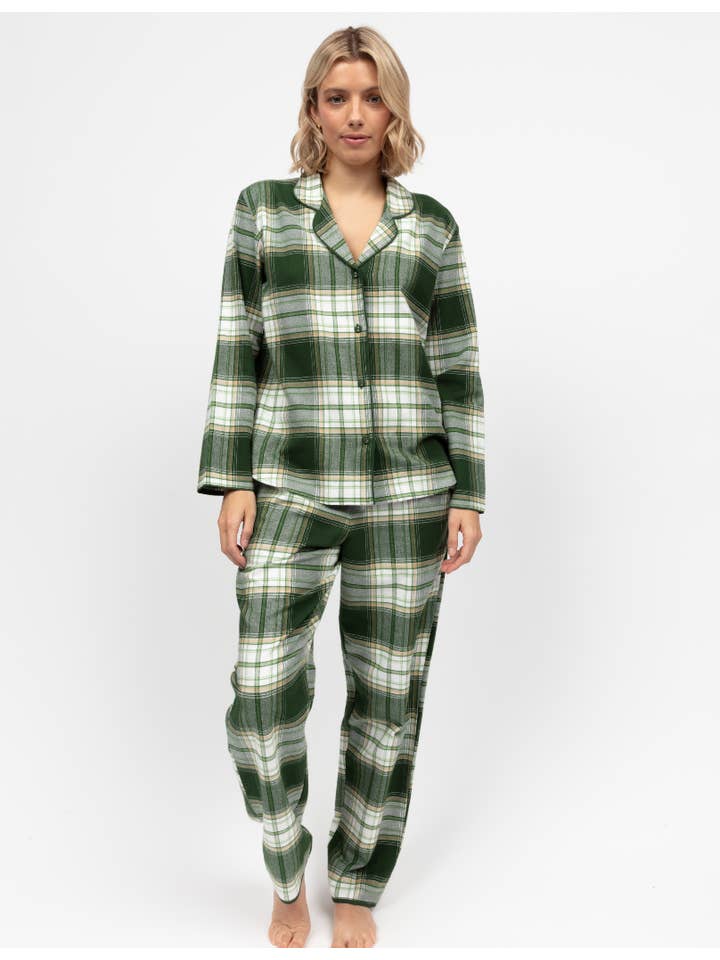 Cyberjammies - Wholesale Sleepwear Set - Women's - Fern Brushed Check Pyjama Set