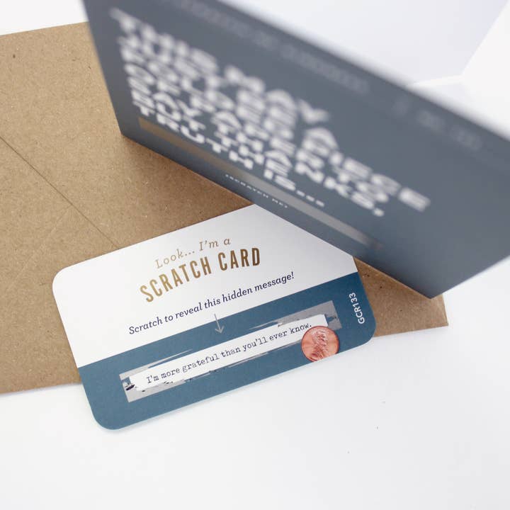 Inklings Paperie - Wholesale Thank you card - Scratch-off Card - Folded Piece of Paper - Thank You3