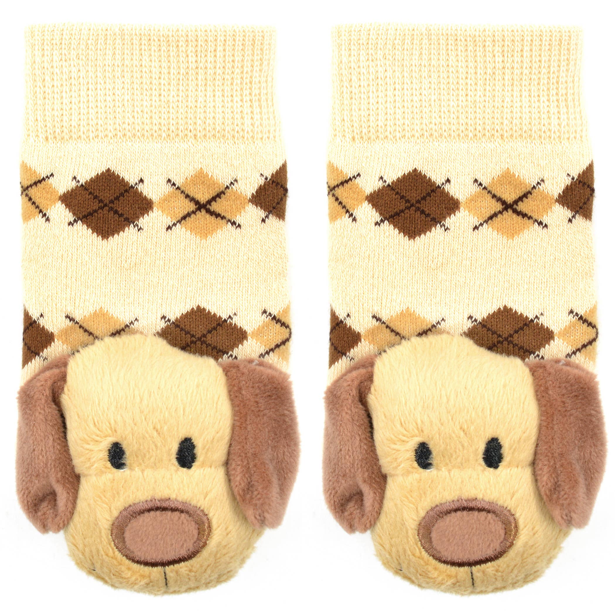 Brown Dog Boogie Toes Rattle Socks