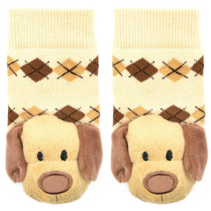 Boogie Toes - Wholesale Socks - Baby - Brown Dog Boogie Toes Rattle Socks4