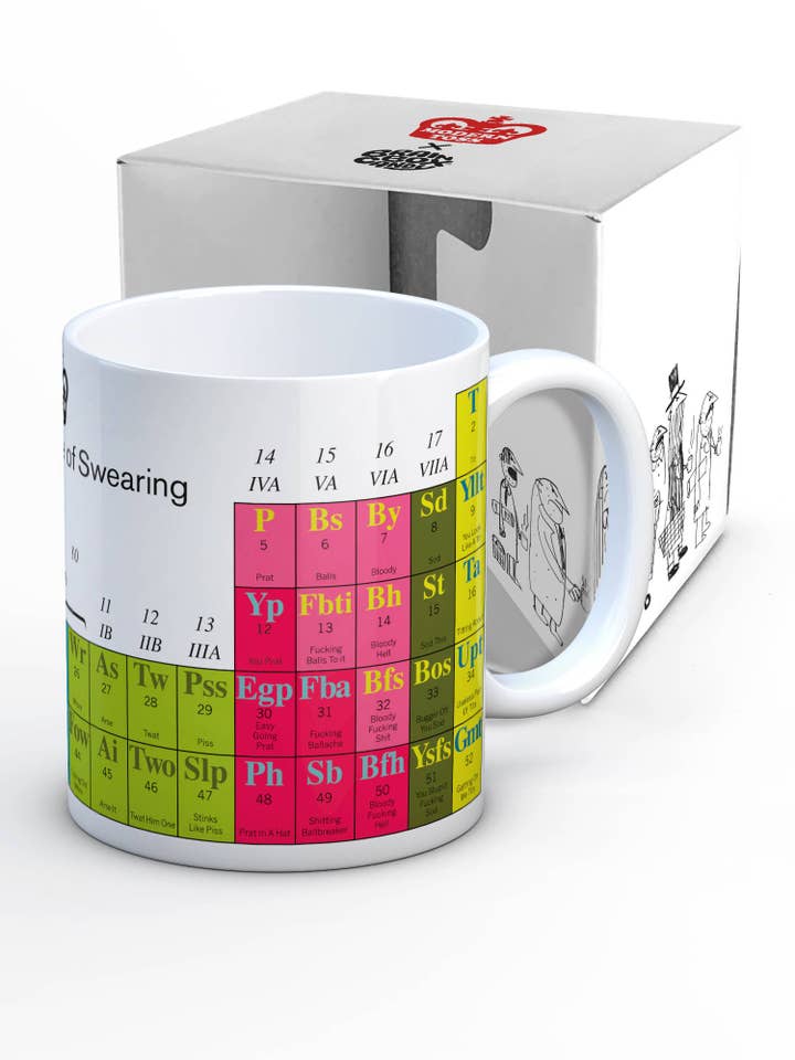 Funny Mug - Periodic Table of Swearing By Modern Toss for wholesale by Brainbox Candy