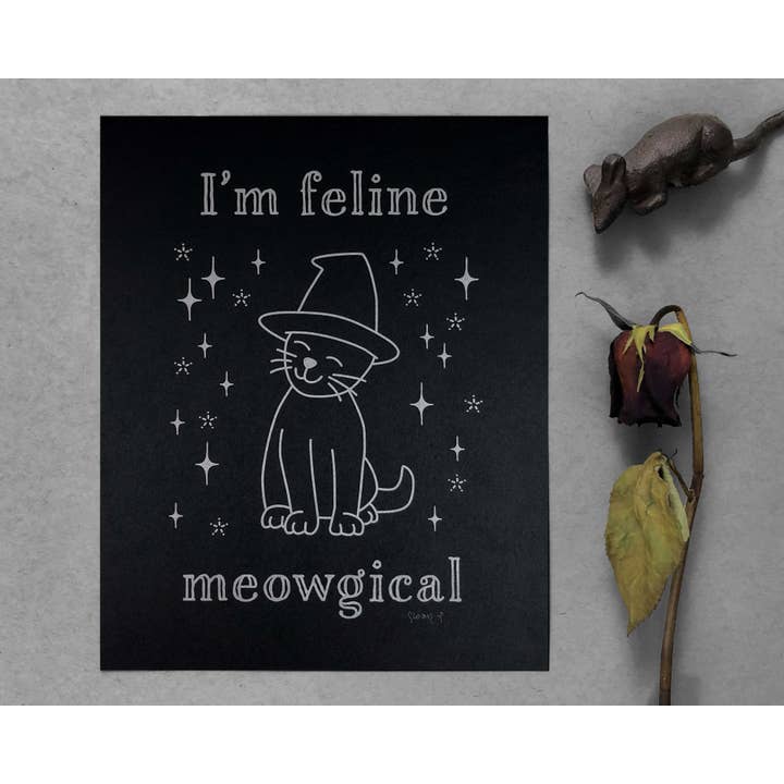 Magic Cat Art Print for wholesale by Shoji Note