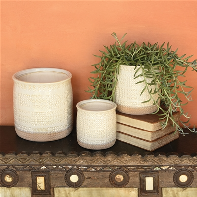 HomArt - Wholesale Plant Pot - Cheyenne Cachepot, Ceramic - Sm - White3
