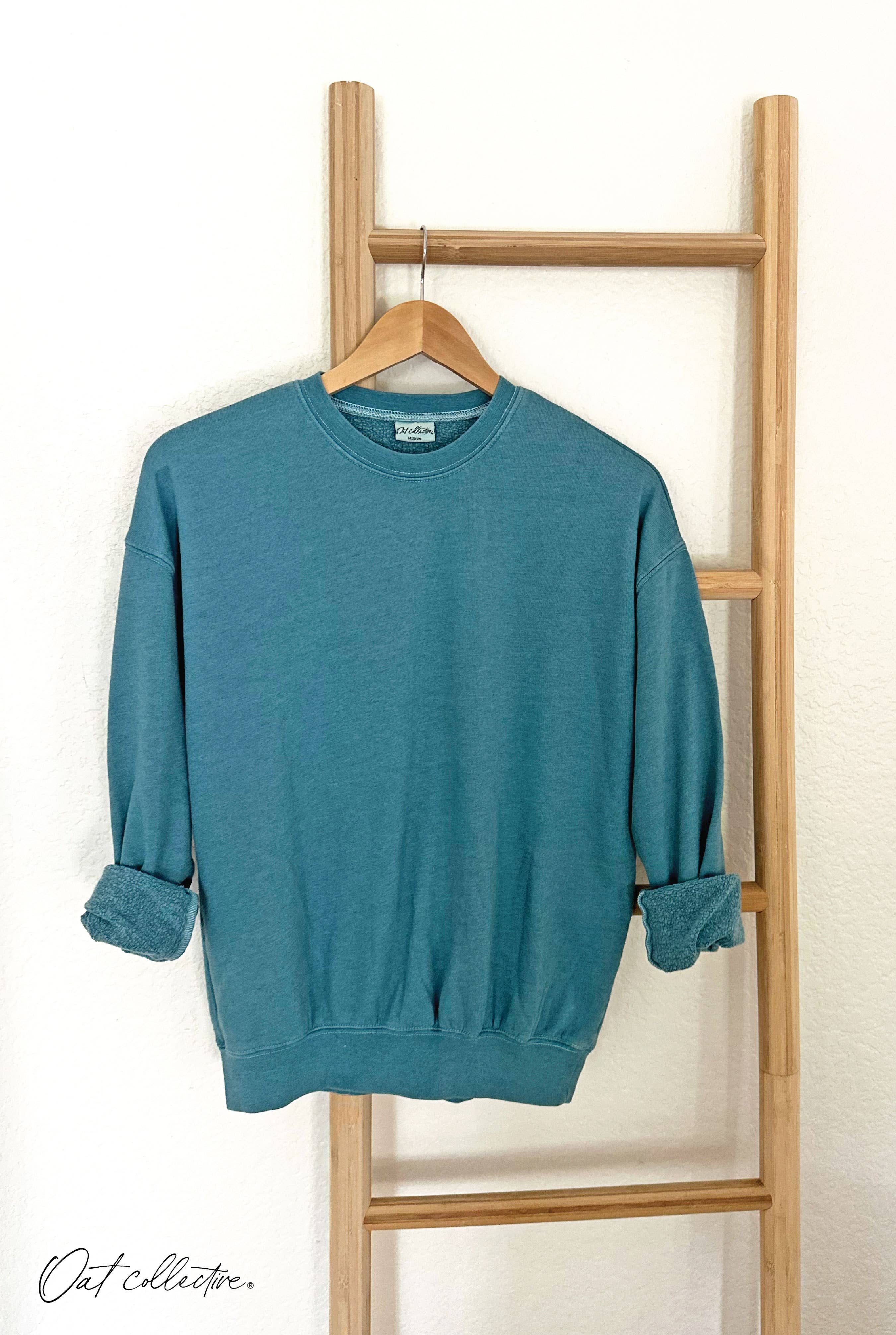 OAT COLLECTIVE - Wholesale Sweatshirt - Women's - HEATHER MINERAL BASIC Graphic Sweatshirt5