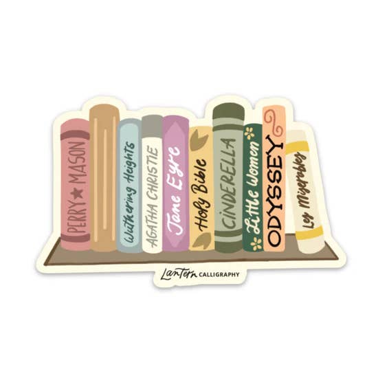 Book Lover - AUTOCOLLANT pour la vente par Lantern Calligraphy