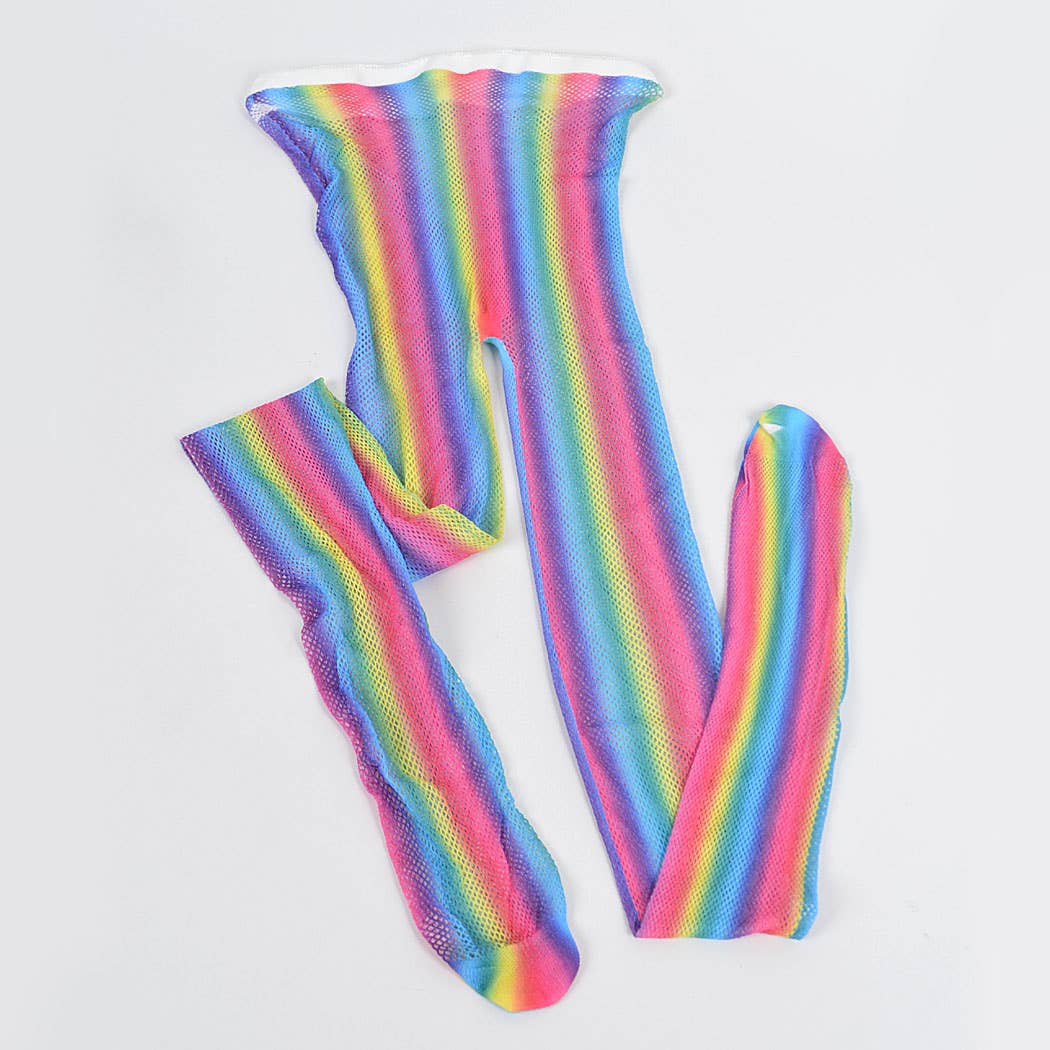 Multicolor Hologram Mesh Stocking for wholesale on Faire2