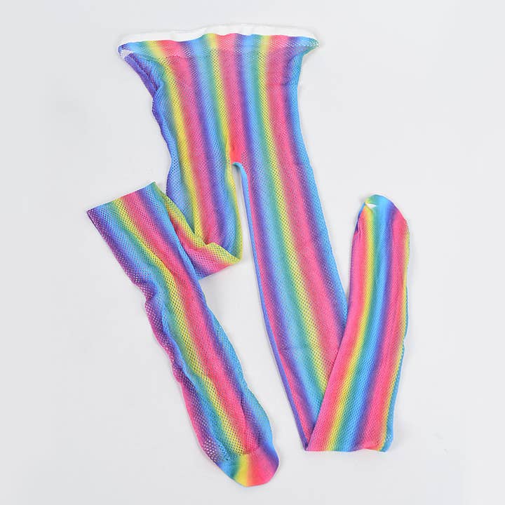 Multicolor Hologram Mesh Stocking for wholesale on Faire2
