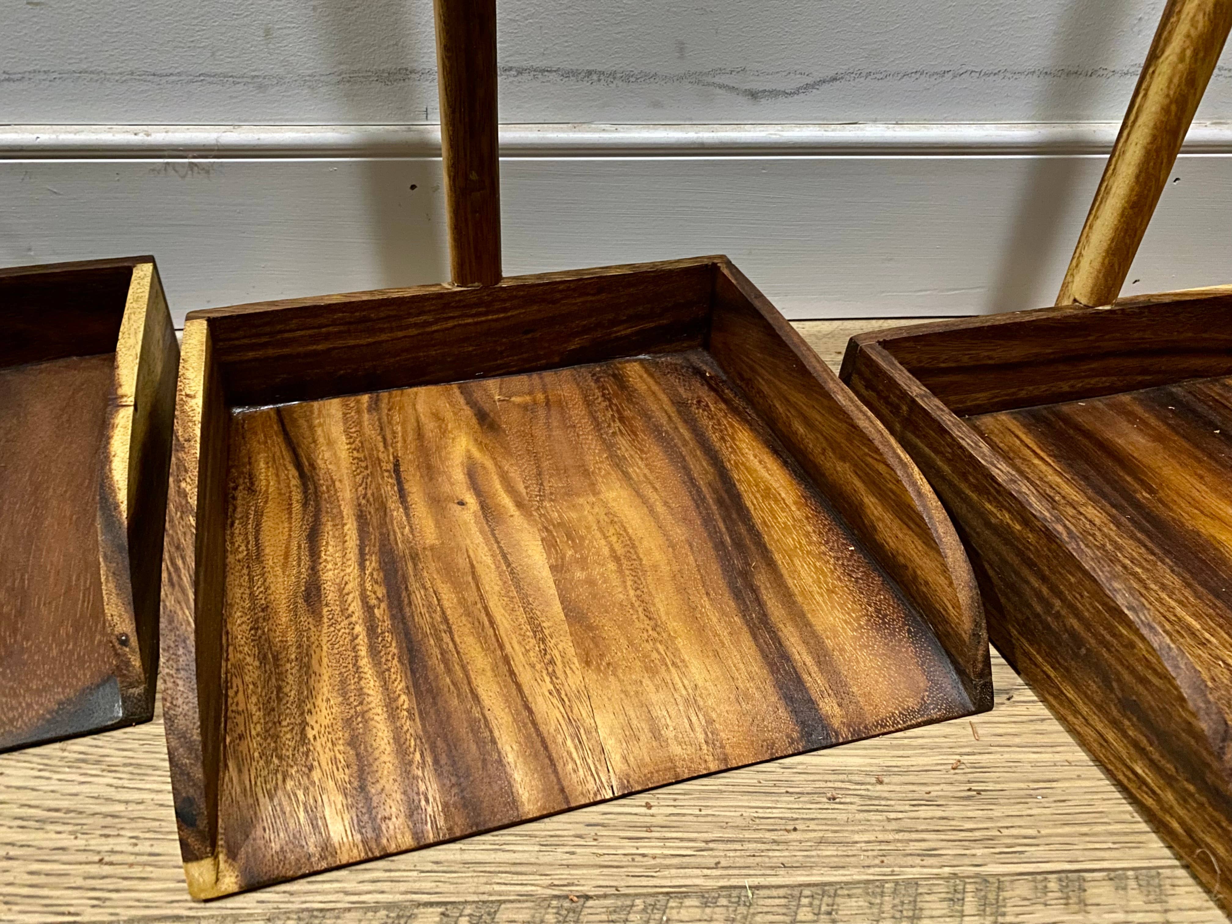 Tuckahoe Hardwoods – wholesale Dusting brush & duster – Handmade Indoor East Indian Walnut Wooden Dustpan and Broom4